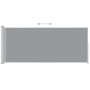 Toldo lateral retráctil de jardín gris 180x500 cm de vidaXL, Sombrillas - Ref: Foro24-313407, Precio: 96,74 €, Descuento: %