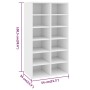 White plywood shoe cabinet 54x34x100.5 cm by vidaXL, Shoe racks and shoe organizers - Ref: Foro24-800396, Price: 78,70 €, Dis...