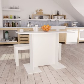 White plywood dining table 110x60x75 cm by vidaXL, Kitchen and dining tables - Ref: Foro24-800243, Price: 53,42 €, Discount: %