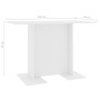 Mesa de comedor de madera contrachapada blanco 110x60x75 cm de vidaXL, Mesas de cocina y de comedor - Ref: Foro24-800243, Pre...