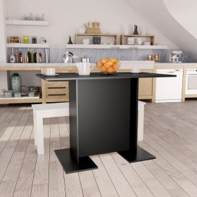 Black plywood dining table 110x60x75 cm by vidaXL, Kitchen and dining tables - Ref: Foro24-800244, Price: 57,25 €, Discount: %