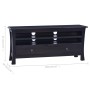 Mueble para TV madera maciza de caoba negro café 100x30x45 cm de vidaXL, Muebles TV - Ref: Foro24-288305, Precio: 154,84 €, D...