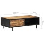 Rough mango wood coffee table 105x50x35 cm by vidaXL, Coffee table - Ref: Foro24-288471, Price: 236,92 €, Discount: %