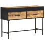 Rough mango wood console table 110x35x75 cm by vidaXL, Side tables - Ref: Foro24-288473, Price: 174,46 €, Discount: %