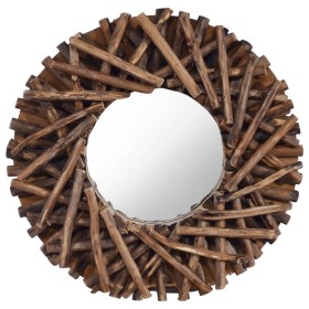 Round teak wall mirror 40 cm by vidaXL, Mirrors - Ref: Foro24-288801, Price: 56,99 €, Discount: %