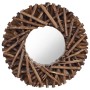 Round teak wall mirror 40 cm by vidaXL, Mirrors - Ref: Foro24-288801, Price: 56,54 €, Discount: %