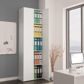 White plywood office cabinet 60x32x190 cm by vidaXL, Filing cabinets - Ref: Foro24-800297, Price: 121,34 €, Discount: %