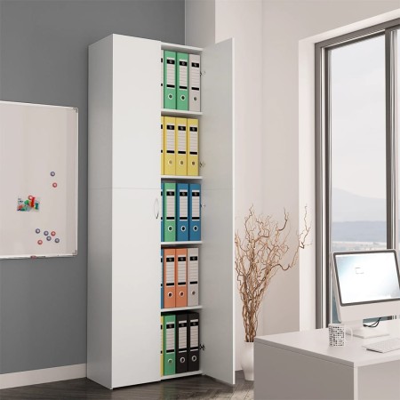 White plywood office cabinet 60x32x190 cm by vidaXL, Filing cabinets - Ref: Foro24-800297, Price: 191,10 €, Discount: %