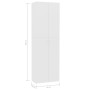 White plywood office cabinet 60x32x190 cm by vidaXL, Filing cabinets - Ref: Foro24-800297, Price: 191,10 €, Discount: %