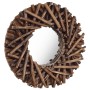 Round teak wall mirror 40 cm by vidaXL, Mirrors - Ref: Foro24-288801, Price: 56,54 €, Discount: %