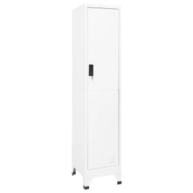 White steel locker 38x45x180 cm by vidaXL, Lockers and storage cabinets - Ref: Foro24-339772, Price: 164,51 €, Discount: %