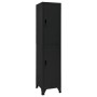 Black steel locker 38x45x180 cm by vidaXL, Lockers and storage cabinets - Ref: Foro24-339778, Price: 170,38 €, Discount: %