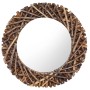 Round teak wall mirror 60 cm by vidaXL, Mirrors - Ref: Foro24-288802, Price: 95,54 €, Discount: %