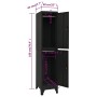 Black steel locker 38x45x180 cm by vidaXL, Lockers and storage cabinets - Ref: Foro24-339778, Price: 170,38 €, Discount: %