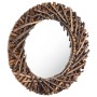 Round teak wall mirror 60 cm by vidaXL, Mirrors - Ref: Foro24-288802, Price: 95,54 €, Discount: %