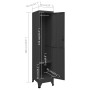 Anthracite gray steel locker 38x45x180 cm by vidaXL, Lockers and storage cabinets - Ref: Foro24-339775, Price: 168,27 €, Disc...