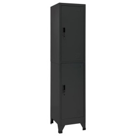 Anthracite gray steel locker 38x45x180 cm by vidaXL, Lockers and storage cabinets - Ref: Foro24-339779, Price: 171,99 €, Disc...