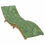 Oxford fabric sun lounger cushion with leaf print by vidaXL, Cushions for chairs and sofas - Ref: Foro24-361403, Price: 39,74...