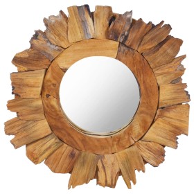 Round teak wall mirror 40 cm by vidaXL, Mirrors - Ref: Foro24-288803, Price: 55,93 €, Discount: %