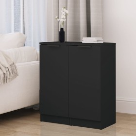 Black plywood sideboard 30x30x70 cm by vidaXL, Sideboards - Ref: Foro24-811136, Price: 78,99 €, Discount: %