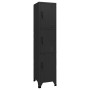 Black steel locker 38x45x180 cm by vidaXL, Lockers and storage cabinets - Ref: Foro24-339782, Price: 183,23 €, Discount: %