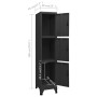 Black steel locker 38x45x180 cm by vidaXL, Lockers and storage cabinets - Ref: Foro24-339782, Price: 183,23 €, Discount: %