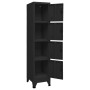 Black steel locker 38x45x180 cm by vidaXL, Lockers and storage cabinets - Ref: Foro24-339786, Price: 188,06 €, Discount: %