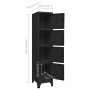 Black steel locker 38x45x180 cm by vidaXL, Lockers and storage cabinets - Ref: Foro24-339786, Price: 188,06 €, Discount: %