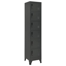 Anthrazitgrauer Stahlschrank 38x40x180 cm von vidaXL, Schließfächer und Lagerschränke - Ref: Foro24-339795, Preis: 189,23 €, ...