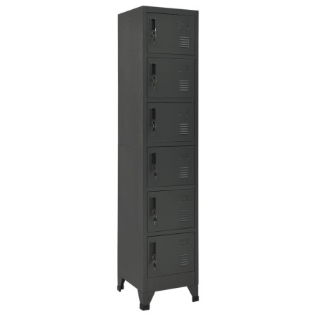 Anthracite grey steel locker 38x40x180 cm by vidaXL, Lockers and storage cabinets - Ref: Foro24-339795, Price: 189,23 €, Disc...