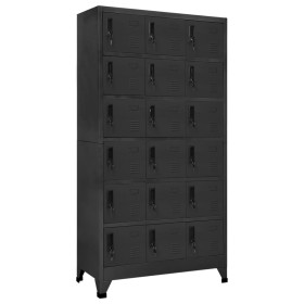 Anthracite gray steel locker 90x40x180 cm by vidaXL, Lockers and storage cabinets - Ref: Foro24-339831, Price: 348,17 €, Disc...