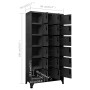 Anthracite gray steel locker 90x40x180 cm by vidaXL, Lockers and storage cabinets - Ref: Foro24-339831, Price: 347,63 €, Disc...