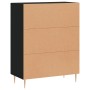 Aparador de madera de ingeniería negro 69,5x34x90 cm de vidaXL, Aparadores - Ref: Foro24-830181, Precio: 74,17 €, Descuento: %