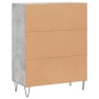 Aparador de madera de ingeniería gris hormigón 69,5x34x90 cm de vidaXL, Aparadores - Ref: Foro24-830192, Precio: 74,68 €, Des...