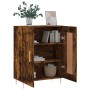 Aparador de madera de ingeniería roble ahumado 69,5x34x90 cm de vidaXL, Aparadores - Ref: Foro24-830185, Precio: 52,91 €, Des...