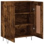 Aparador de madera de ingeniería roble ahumado 69,5x34x90 cm de vidaXL, Aparadores - Ref: Foro24-830193, Precio: 73,07 €, Des...