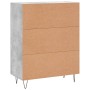 Aparador de madera de ingeniería gris hormigón 69,5x34x90 cm de vidaXL, Aparadores - Ref: Foro24-830256, Precio: 87,89 €, Des...