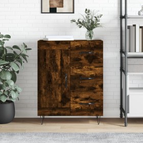 Smoked oak engineered wood sideboard 69.5x34x90 cm by vidaXL, Sideboards - Ref: Foro24-830257, Price: 72,07 €, Discount: %