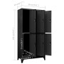 Anthracite gray steel locker 90x45x180 cm by vidaXL, Lockers and storage cabinets - Ref: Foro24-339799, Price: 334,76 €, Disc...