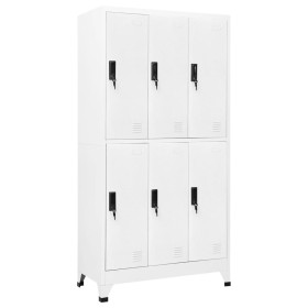 White steel locker 90x45x180 cm by vidaXL, Lockers and storage cabinets - Ref: Foro24-339796, Price: 408,60 €, Discount: %