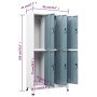 Light gray and dark gray steel locker 90x45x180 cm by vidaXL, Lockers and storage cabinets - Ref: Foro24-339803, Price: 335,0...