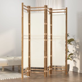 Folding screen with 4 bamboo and canvas panels 160 cm by vidaXL, Room dividers - Ref: Foro24-350624, Price: 103,99 €, Discoun...