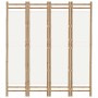 Folding screen with 4 bamboo and canvas panels 160 cm by vidaXL, Room dividers - Ref: Foro24-350624, Price: 103,39 €, Discoun...