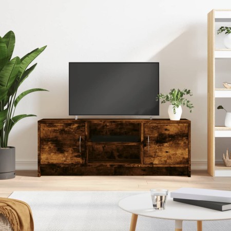 Smoked oak engineered wood TV cabinet 102x30x37.5 cm by vidaXL, TV Furniture - Ref: Foro24-823258, Price: 50,22 €, Discount: %