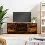 Smoked oak engineered wood TV cabinet 102x30x37.5 cm by vidaXL, TV Furniture - Ref: Foro24-823258, Price: 50,22 €, Discount: %