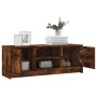 Smoked oak engineered wood TV cabinet 102x30x37.5 cm by vidaXL, TV Furniture - Ref: Foro24-823258, Price: 50,22 €, Discount: %