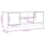 Mueble de TV madera de ingeniería roble ahumado 102x30x37,5 cm de vidaXL, Muebles TV - Ref: Foro24-823258, Precio: 45,79 €, D...