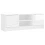 Mueble de TV madera de ingeniería blanco brillo 102x30x37,5 cm de vidaXL, Muebles TV - Ref: Foro24-823255, Precio: 54,79 €, D...