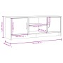 Mueble de TV madera de ingeniería blanco brillo 102x30x37,5 cm de vidaXL, Muebles TV - Ref: Foro24-823255, Precio: 54,79 €, D...