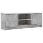 TV-Möbel aus grauem Beton-Engineered-Holz 102x30x37,5 cm von vidaXL, TV-Möbel - Ref: Foro24-823257, Preis: 53,26 €, Rabatt: %